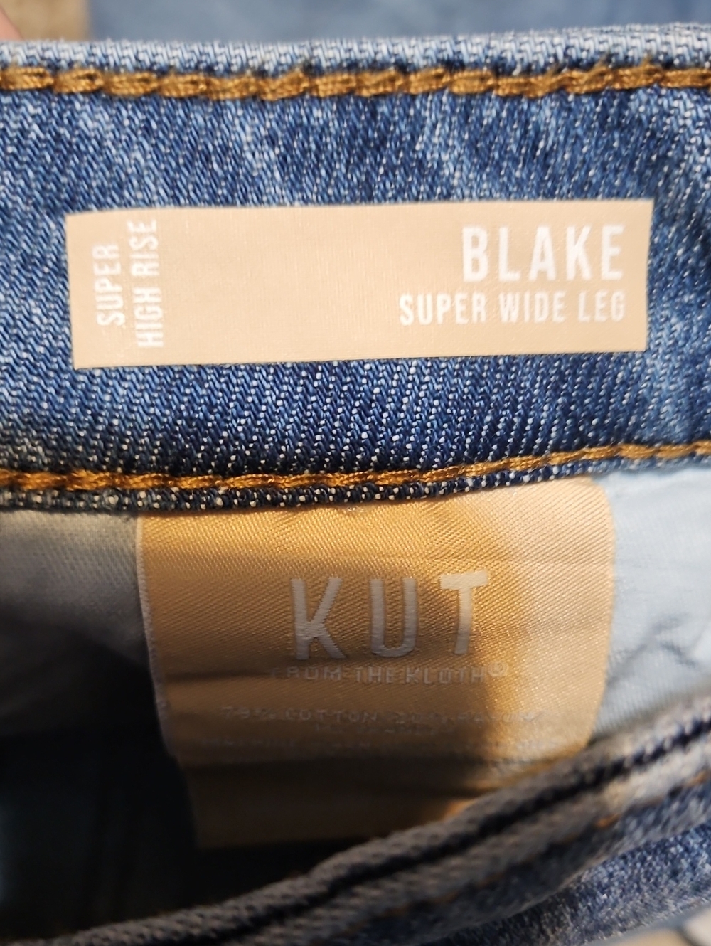 Kut From The Kloth High-Rise Blake Fab Ab Super Wide Leg Jeans-NWT - Picture 8 of 11